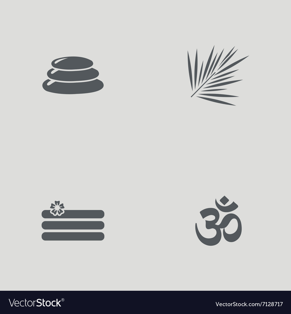 Silhouette spa objects