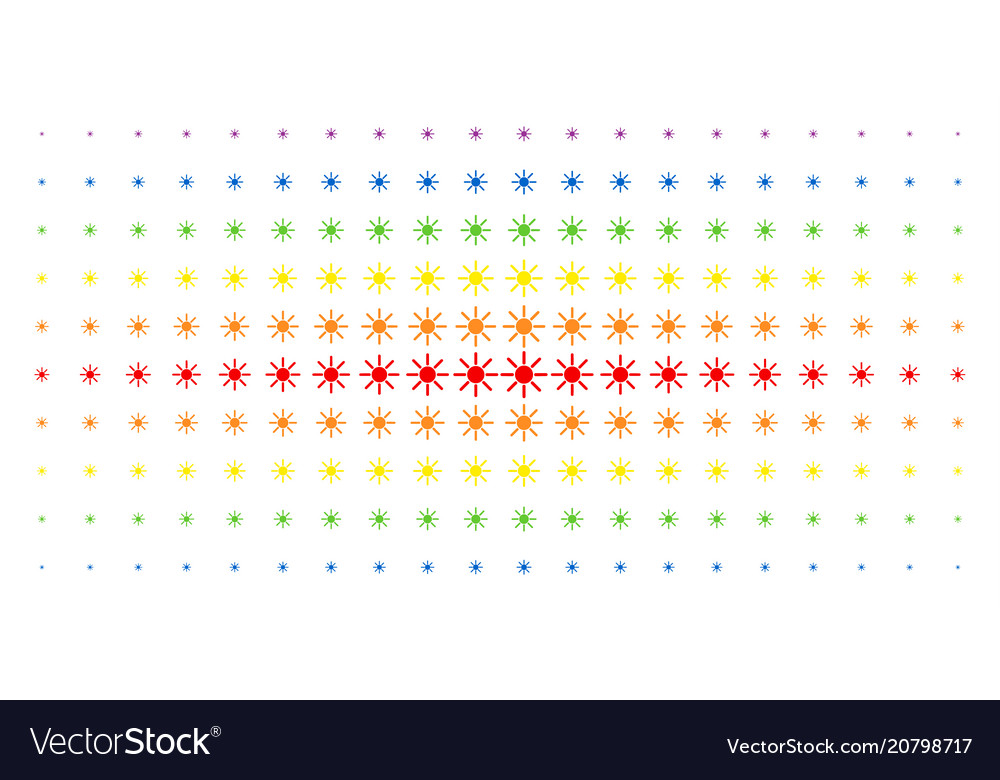 Sun spectral halftone pattern vector image Sun spectral halftone pattern
