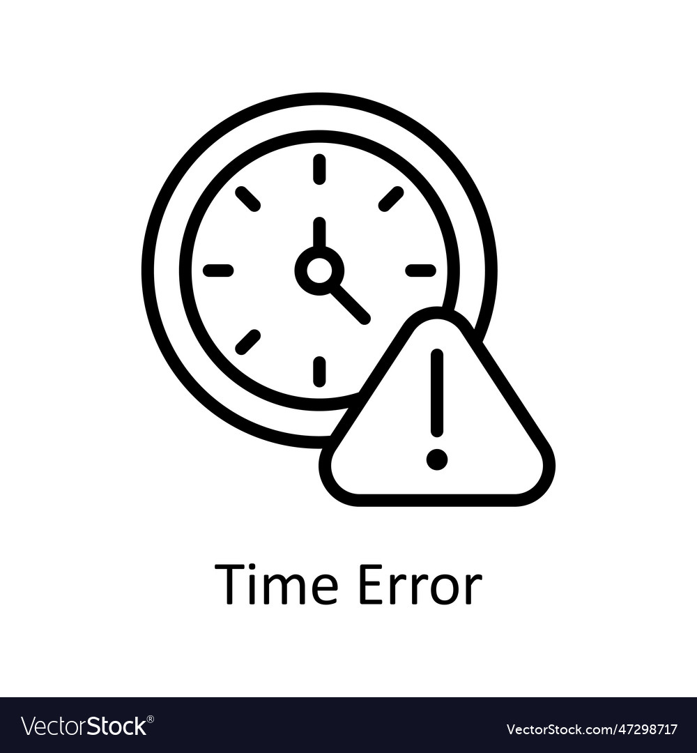 Time error outline icon design