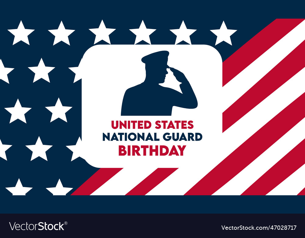 United states national guard birthday Royalty Free Vector