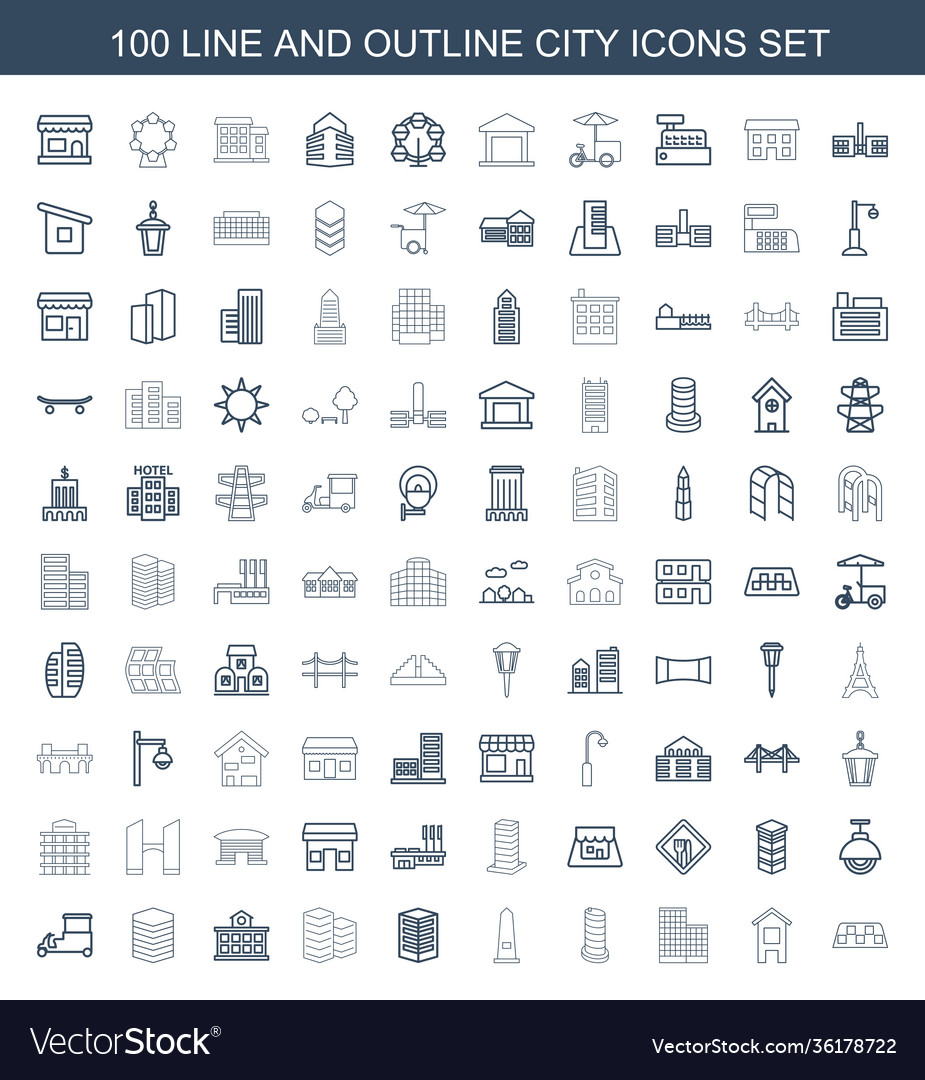 100 city icons