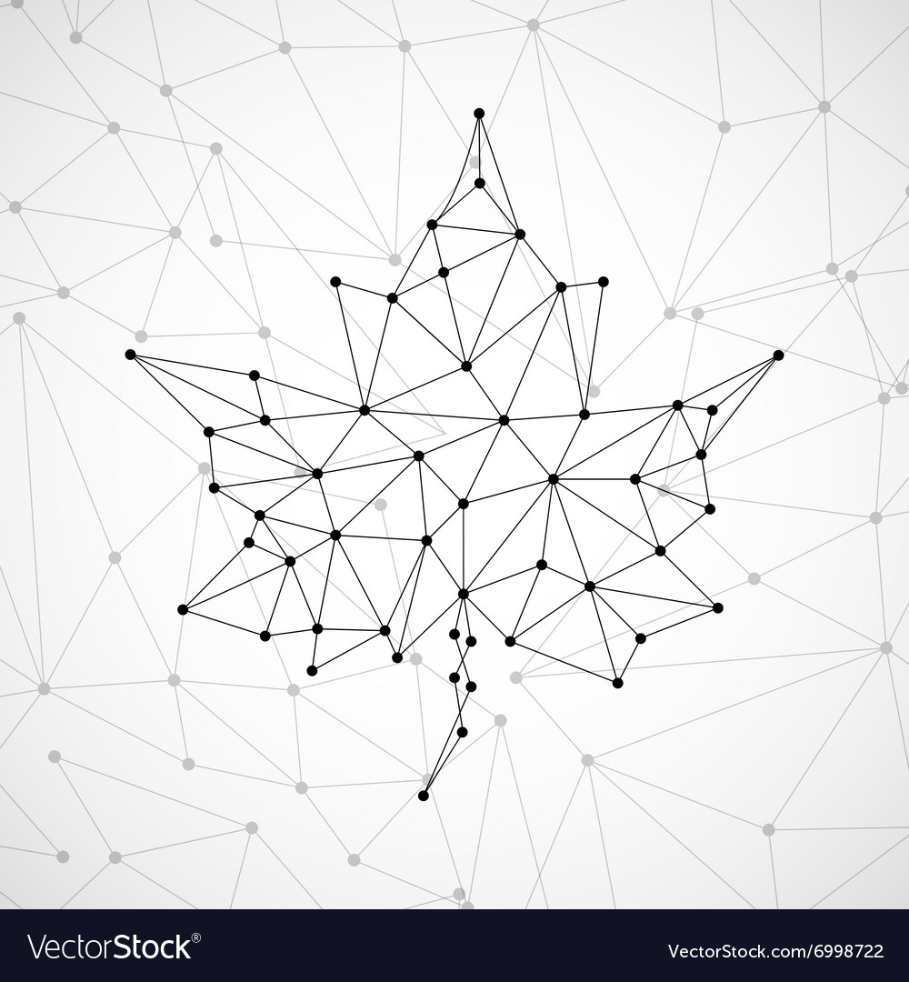 Abstract Maple Leaf Polygon