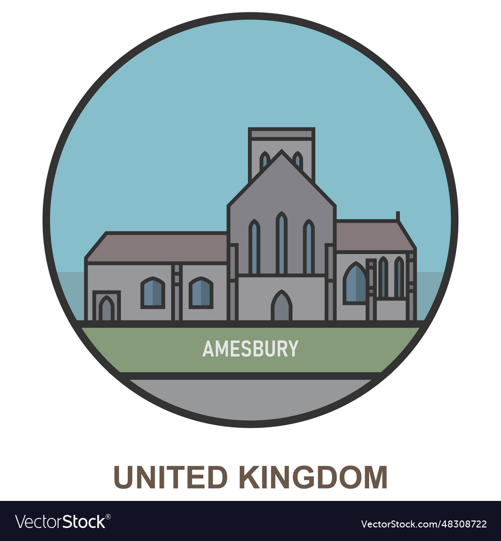 Amesbury cities and towns in united kingdom Vector Image