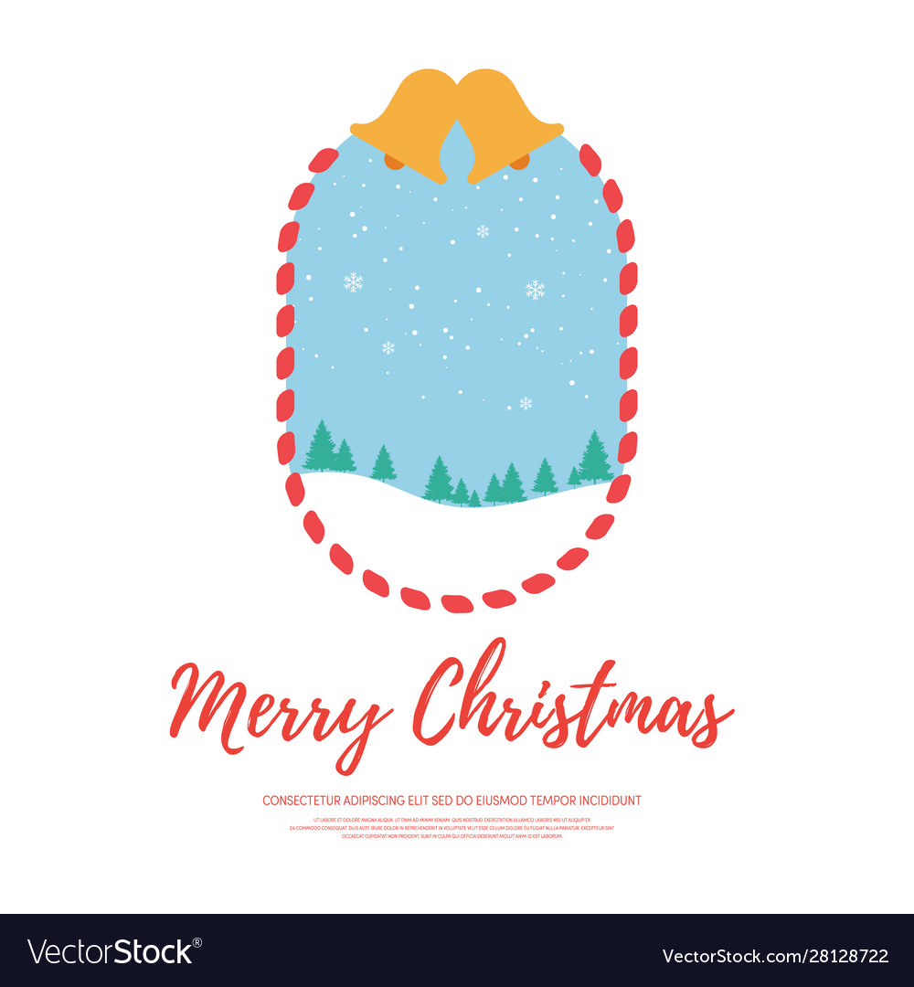 Christmas banner background with snow mountain