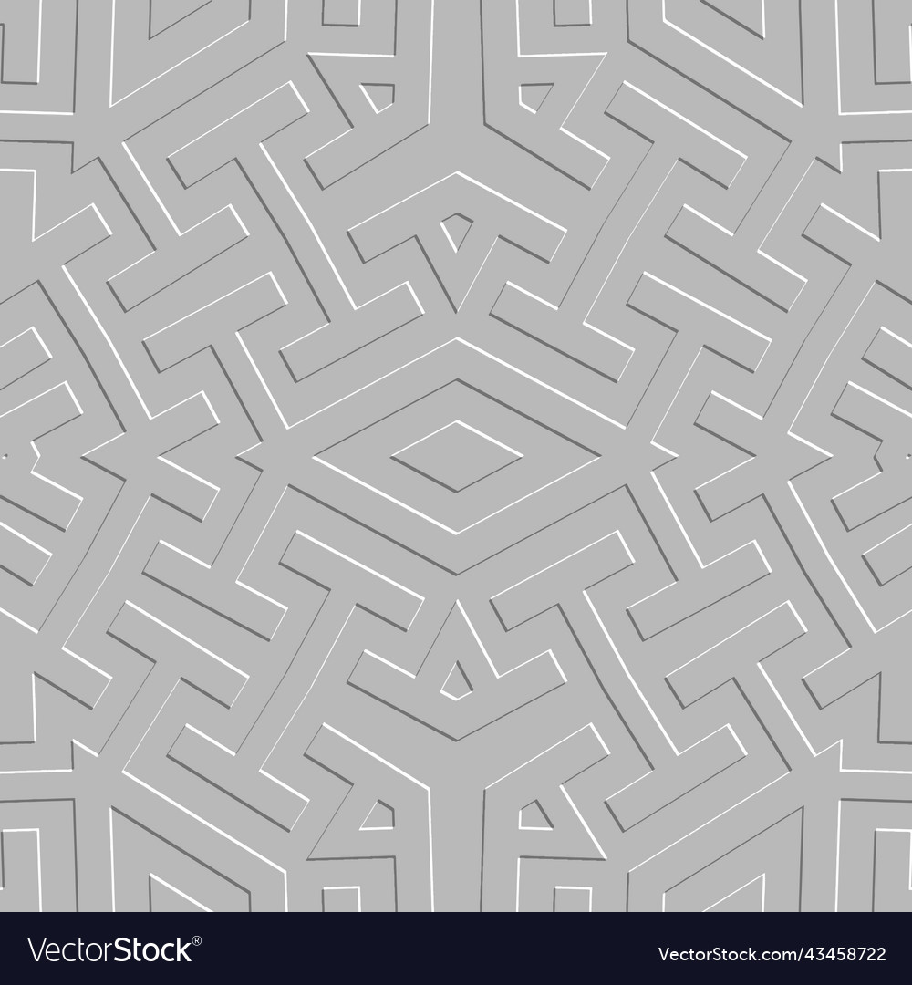 Emboss light gray 3d seamless pattern embossed vector image Emboss light gray 3d seamless pattern embossed