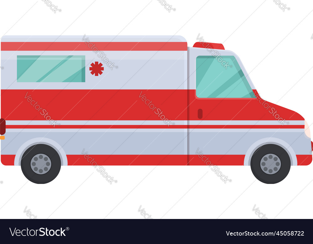 Emergency van icon cartoon ambulance car Vector Image