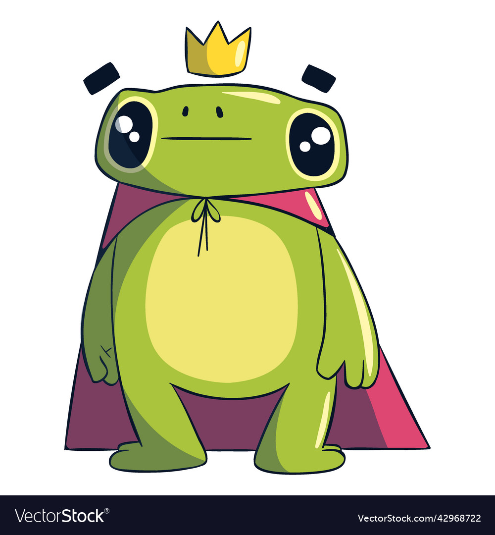 Frog king Royalty Free Vector Image - VectorStock