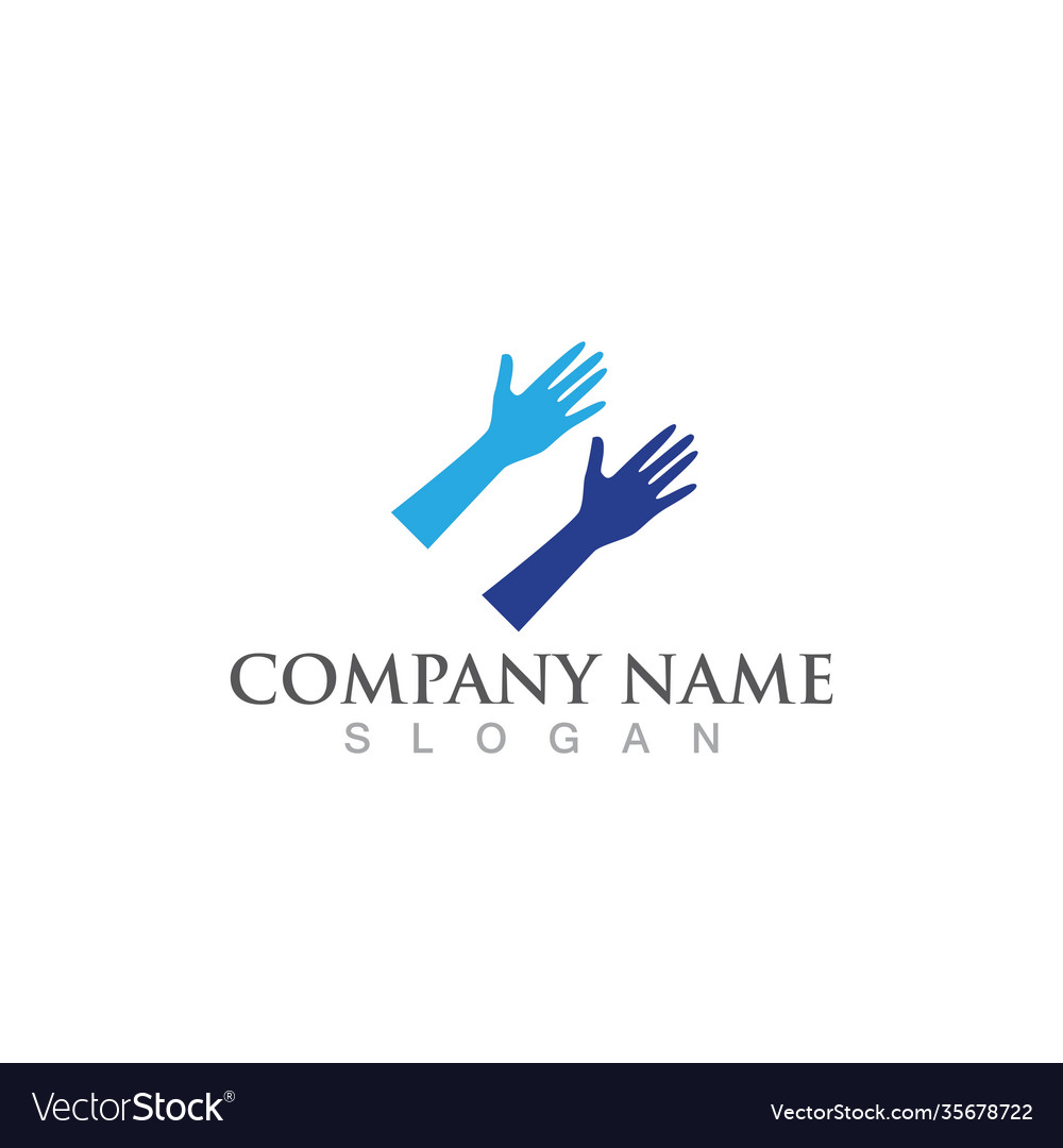 Hand care logo and symbol image Royalty Free Vector Image