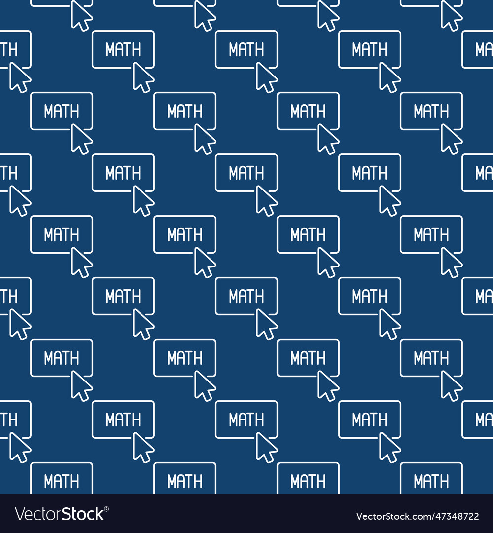 Mouse click on math button mathematics blue