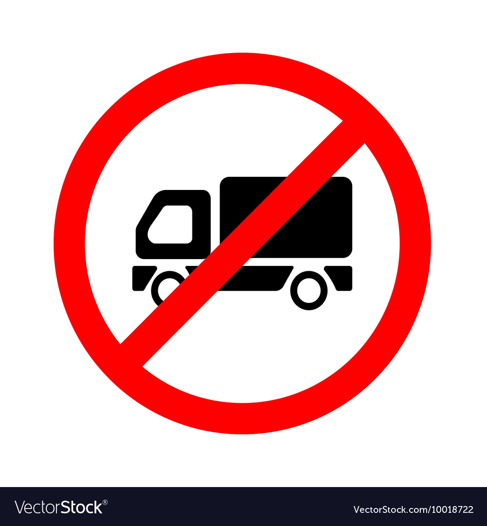 no-truck-or-parking-sign-on-white-background-vector-image