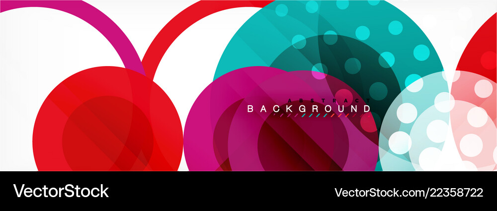 Overlapping circles design background Royalty Free Vector