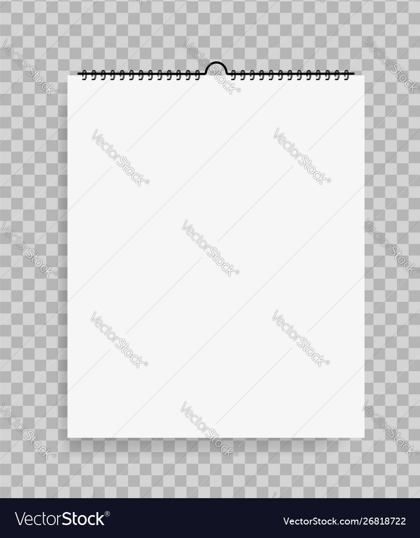 Realistic notebook in mockup style blank notepad vector image Realistic notebook in mockup style blank notepad