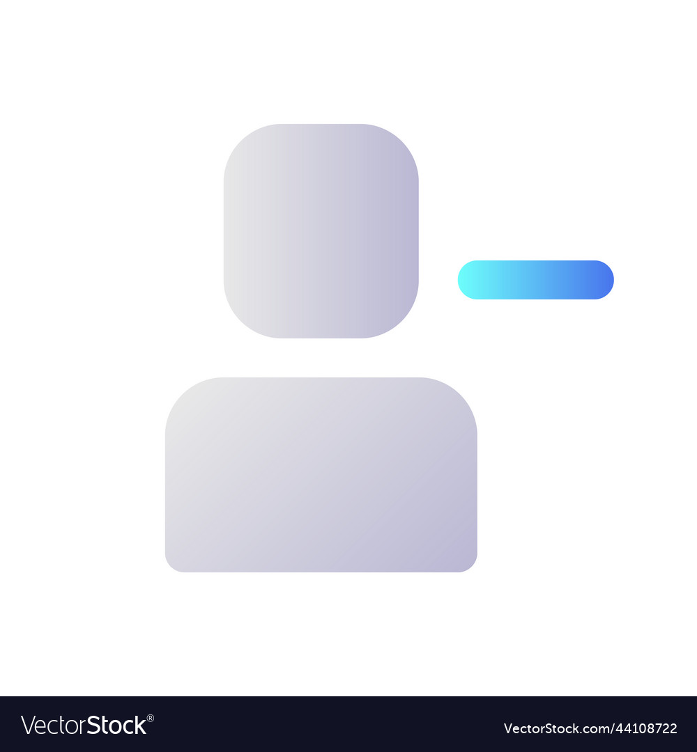 Remove user pixel perfect flat gradient two-color vector image Remove user pixel perfect flat gradient two-color