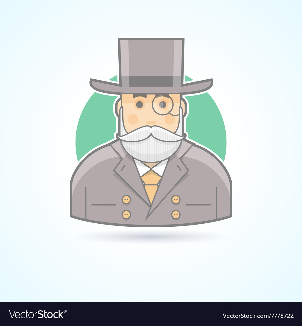 Richman wealthy old man banker icon Royalty Free Vector Richman wealthy old man banker icon Royalty Free Vector