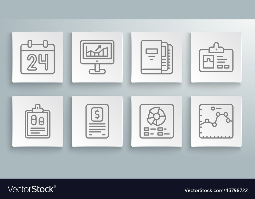 Set line business finance report computer