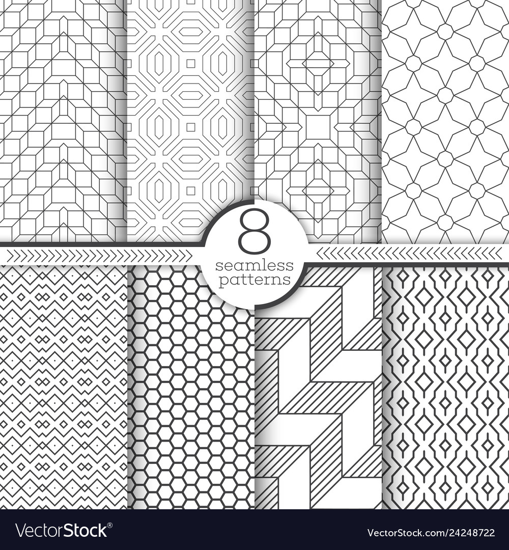 Set of seamless patterns vector image Set of seamless patterns