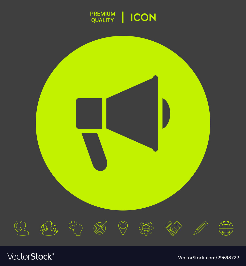 Speaker bullhorn icon graphic elements Royalty Free Vector