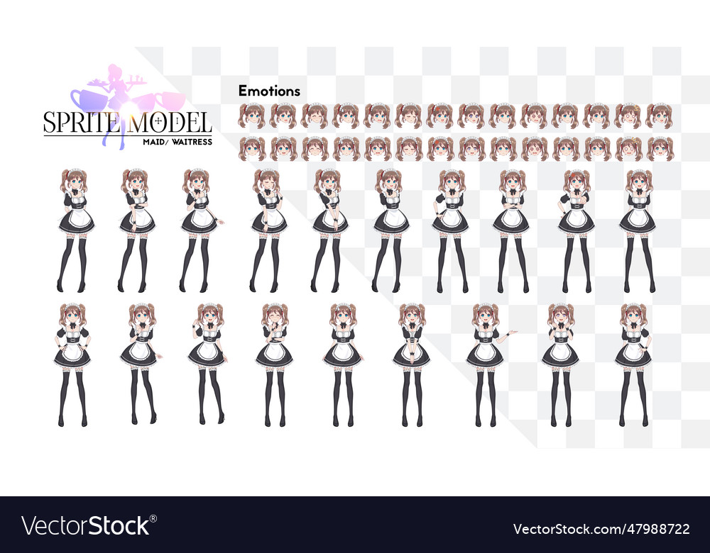 Sprite full length character for game visual