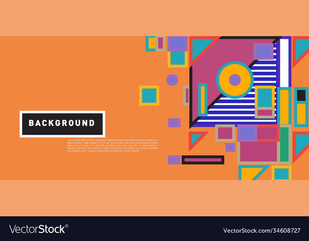 Abstract colorful rectangle background for banner Vector Image Abstract colorful rectangle background for banner