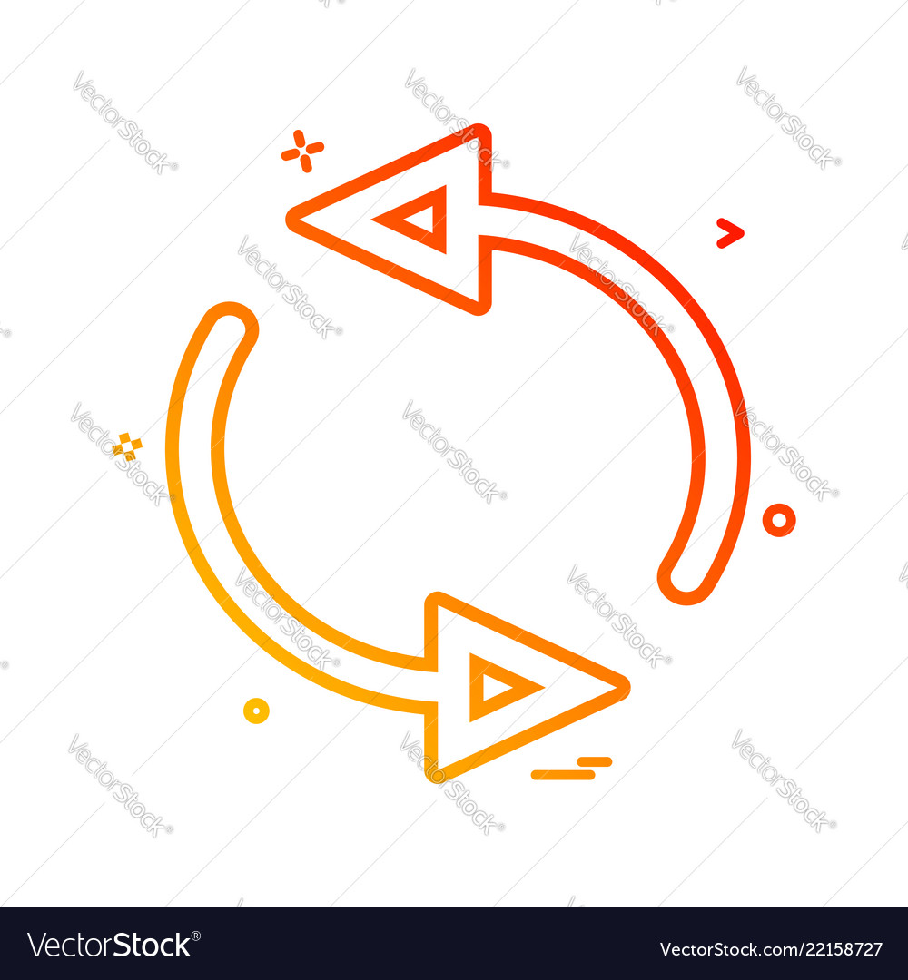 Arrow circle l rotate icon design vector image Arrow circle l rotate icon design