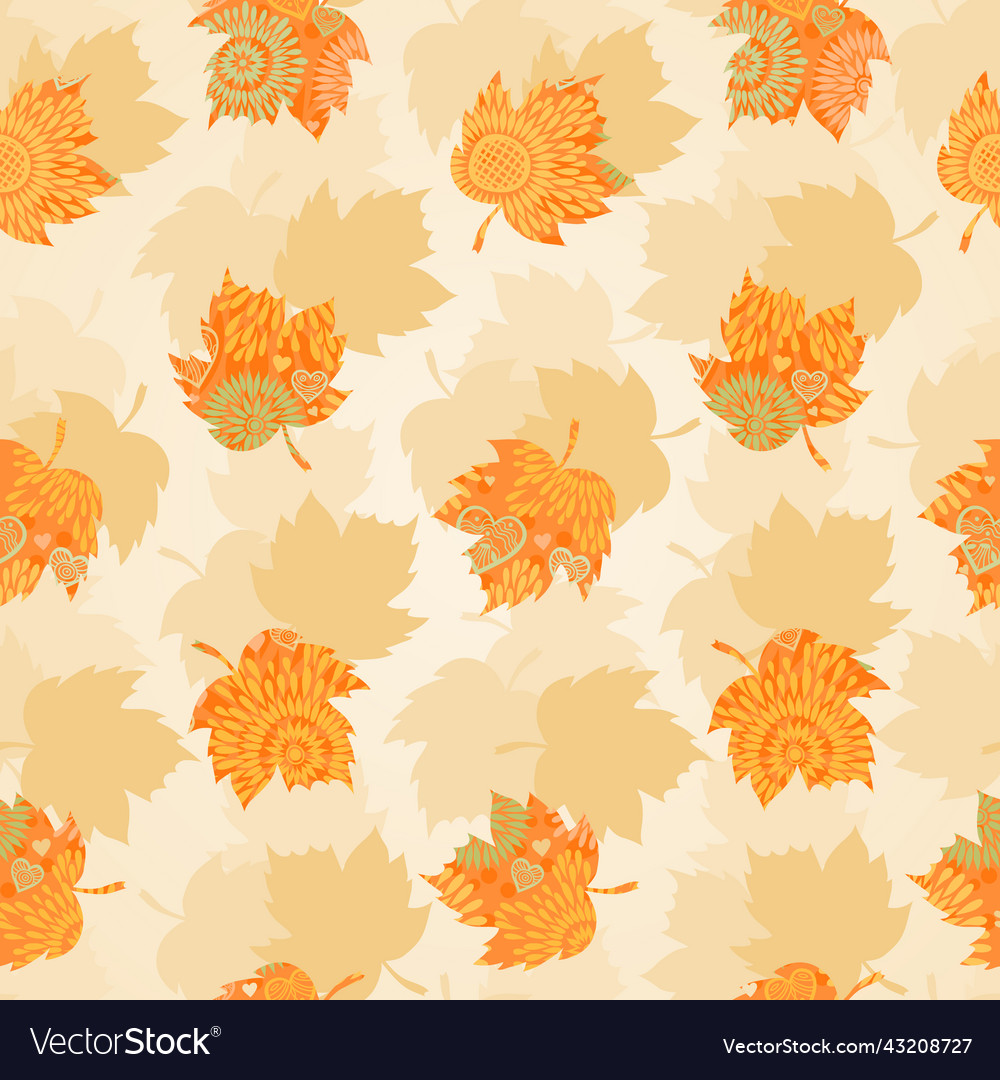 Autumn concept seamless pattern