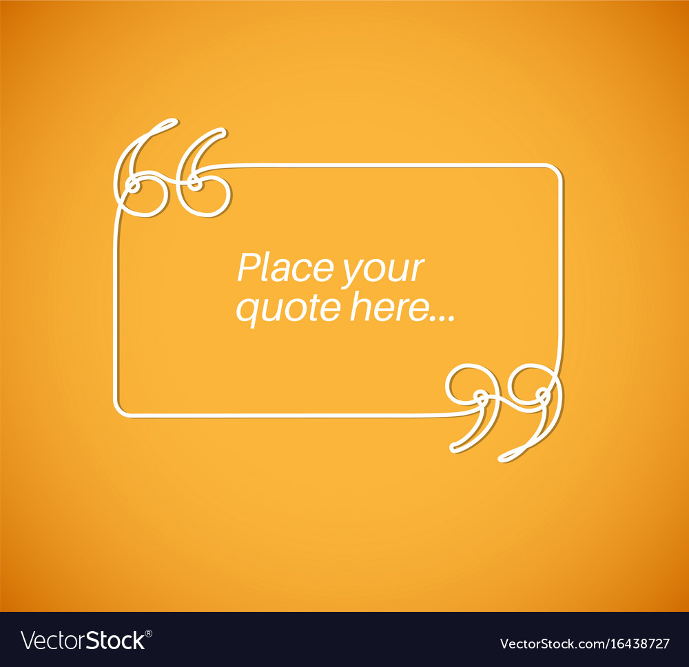 Blank Quote Template Royalty Free Vector Image