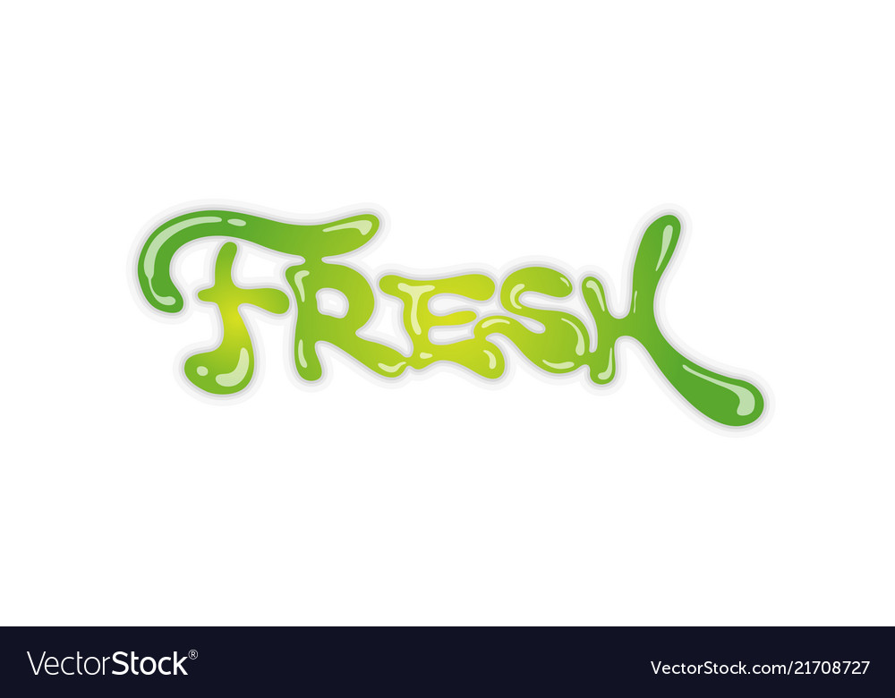 Creative letter green fresh juice symbol design