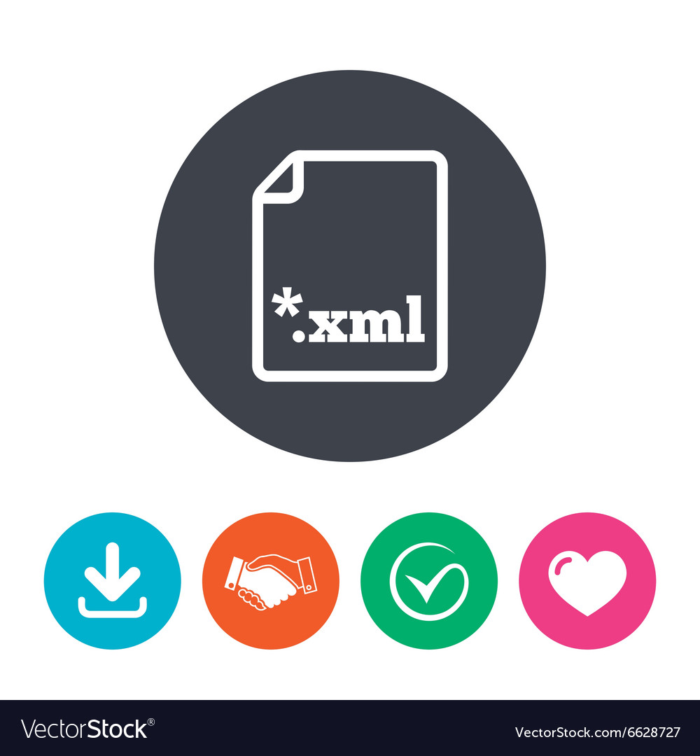 File document icon download xml button