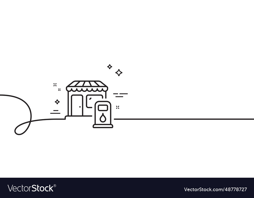 Füllstation Linie Icon Benzin oder Gas