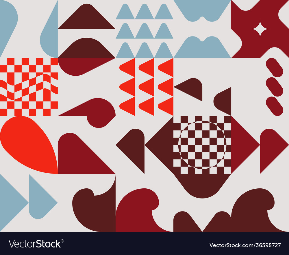 Geometric abstract elements design vector image Geometric abstract elements design