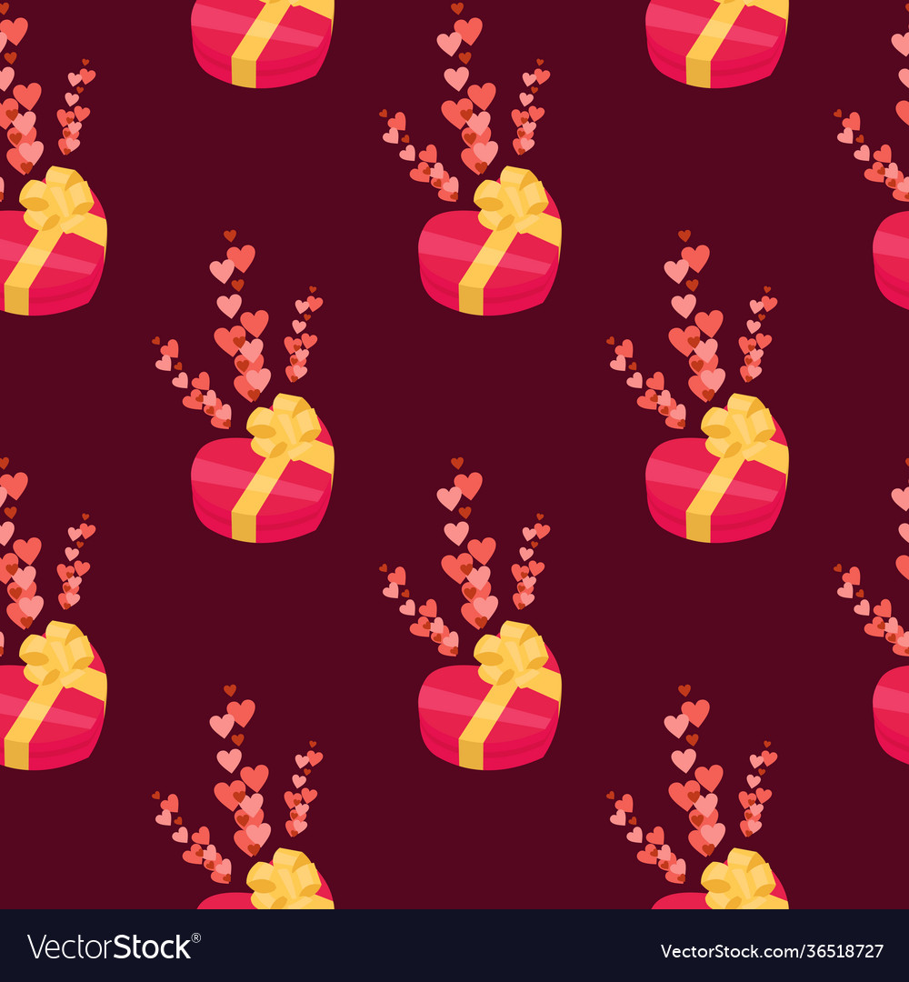 Gift boxes seamless pattern a box