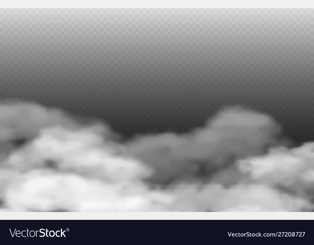 Grey fog smoke or mist isolated vector image Grey fog smoke or mist isolated