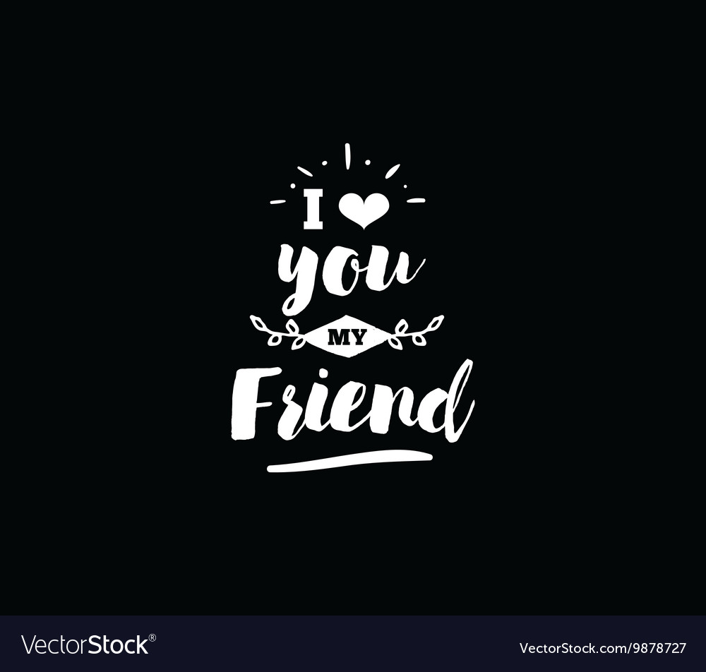 Happy friendship day typographic design