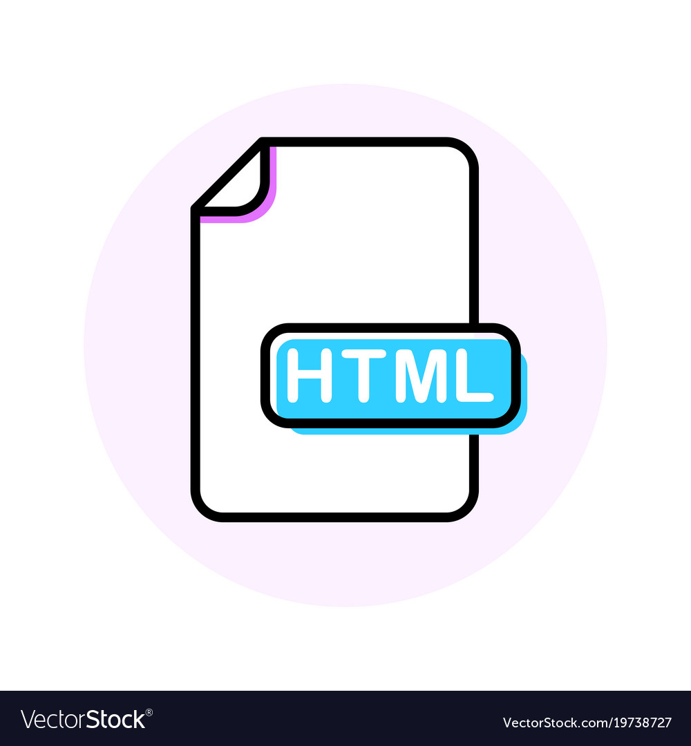 Html Datei Format Erweiterung Farbzeile Symbol