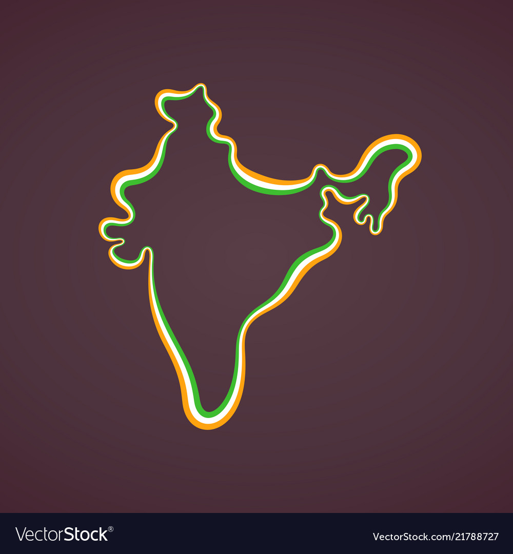 India - outline map