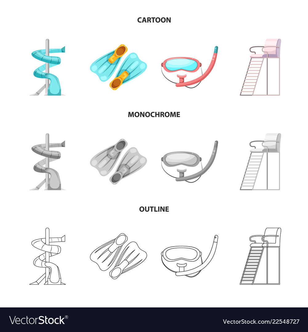 Isolated object of pool and swimming icon vector image Isolated object of pool and swimming icon