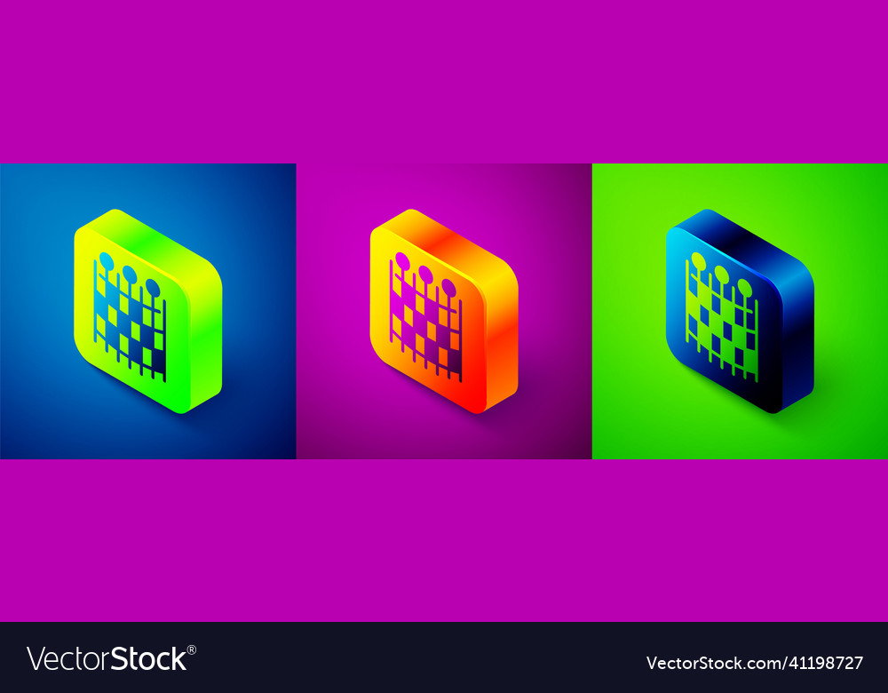 Isometric fishing net pattern icon isolated vector image Isometric fishing net pattern icon isolated