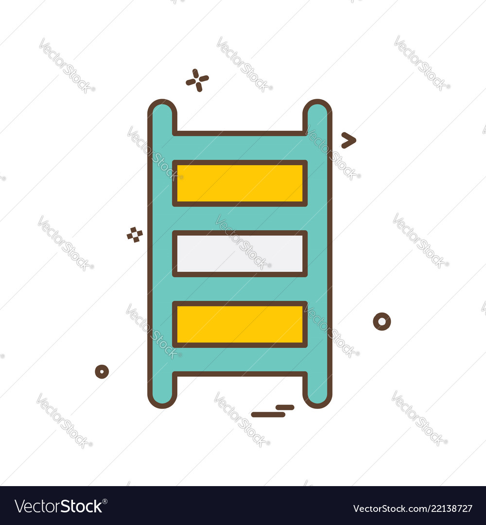 Ladder icon design Vector Image Ladder icon design