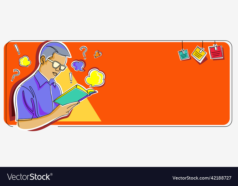 Man studying book learning new strategies