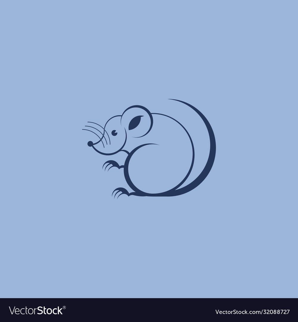 Rat logo mascot template Royalty Free Vector Image