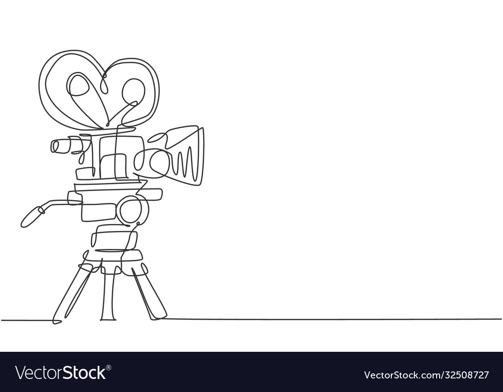 Retro Video Recorder - Single Line Art