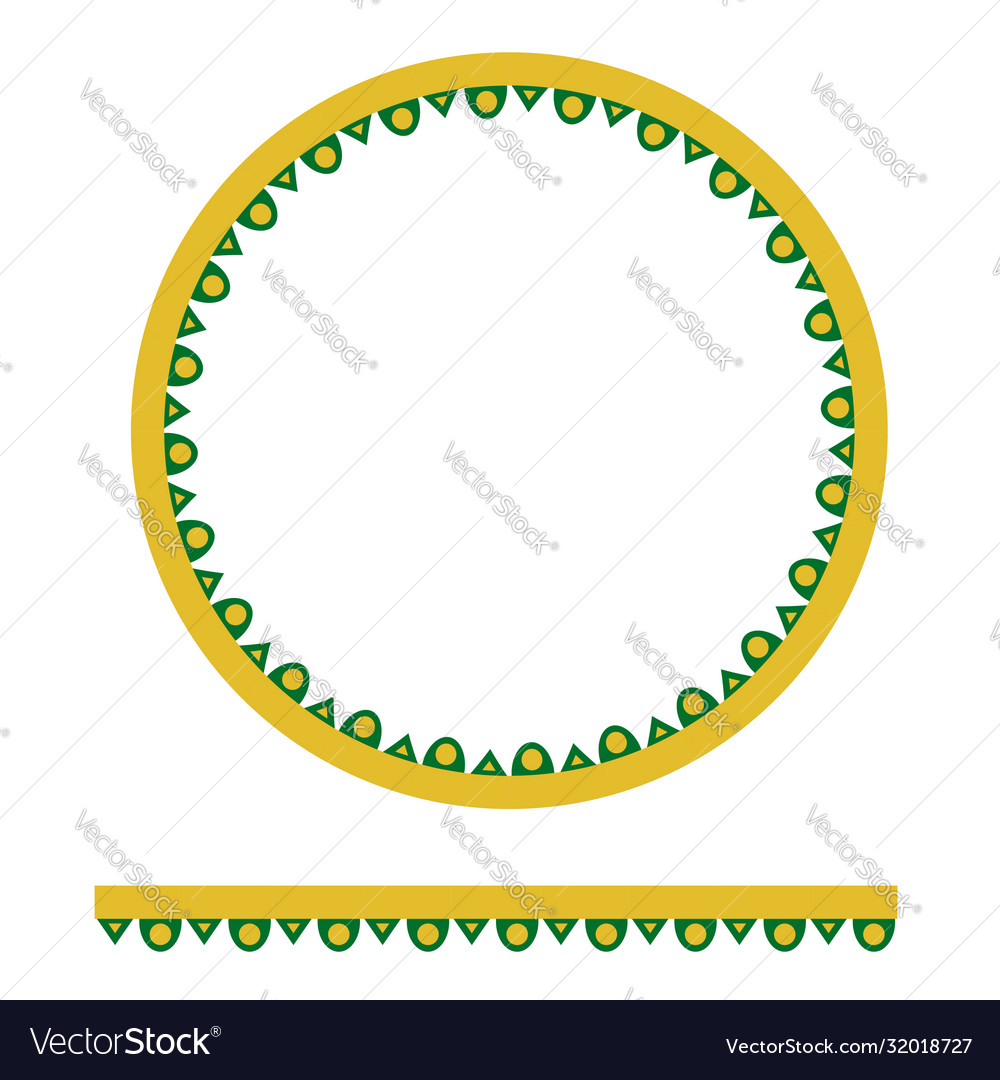 Seamless green yellow circle decoration