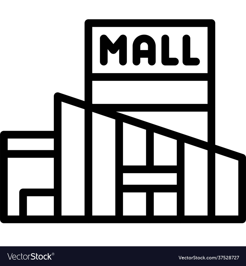 Shopping mall icon supermarket and mall Royalty Free Vector