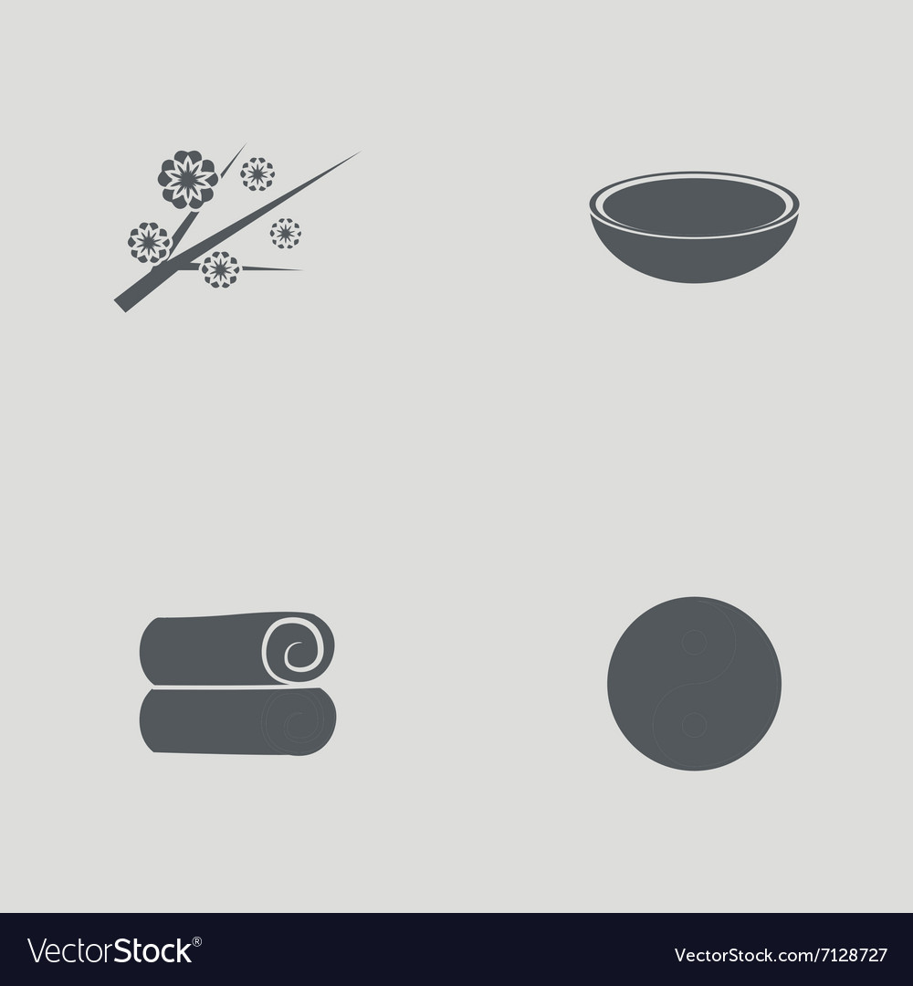 Silhouette spa objects