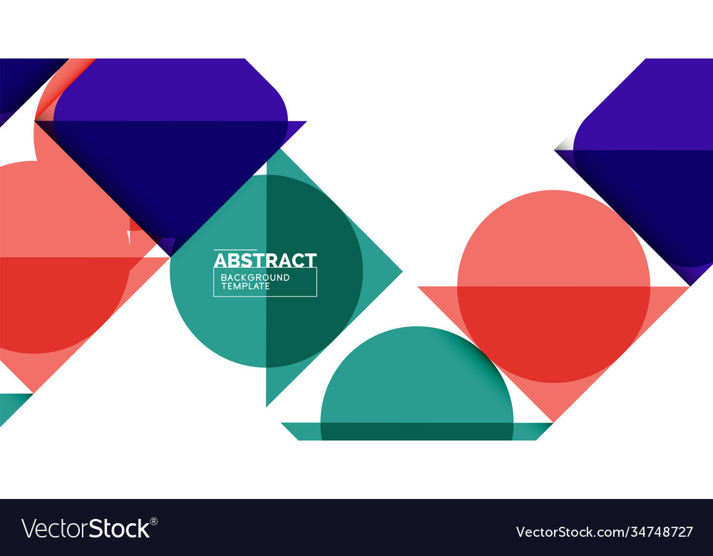 Simple circles and triangles abstract background