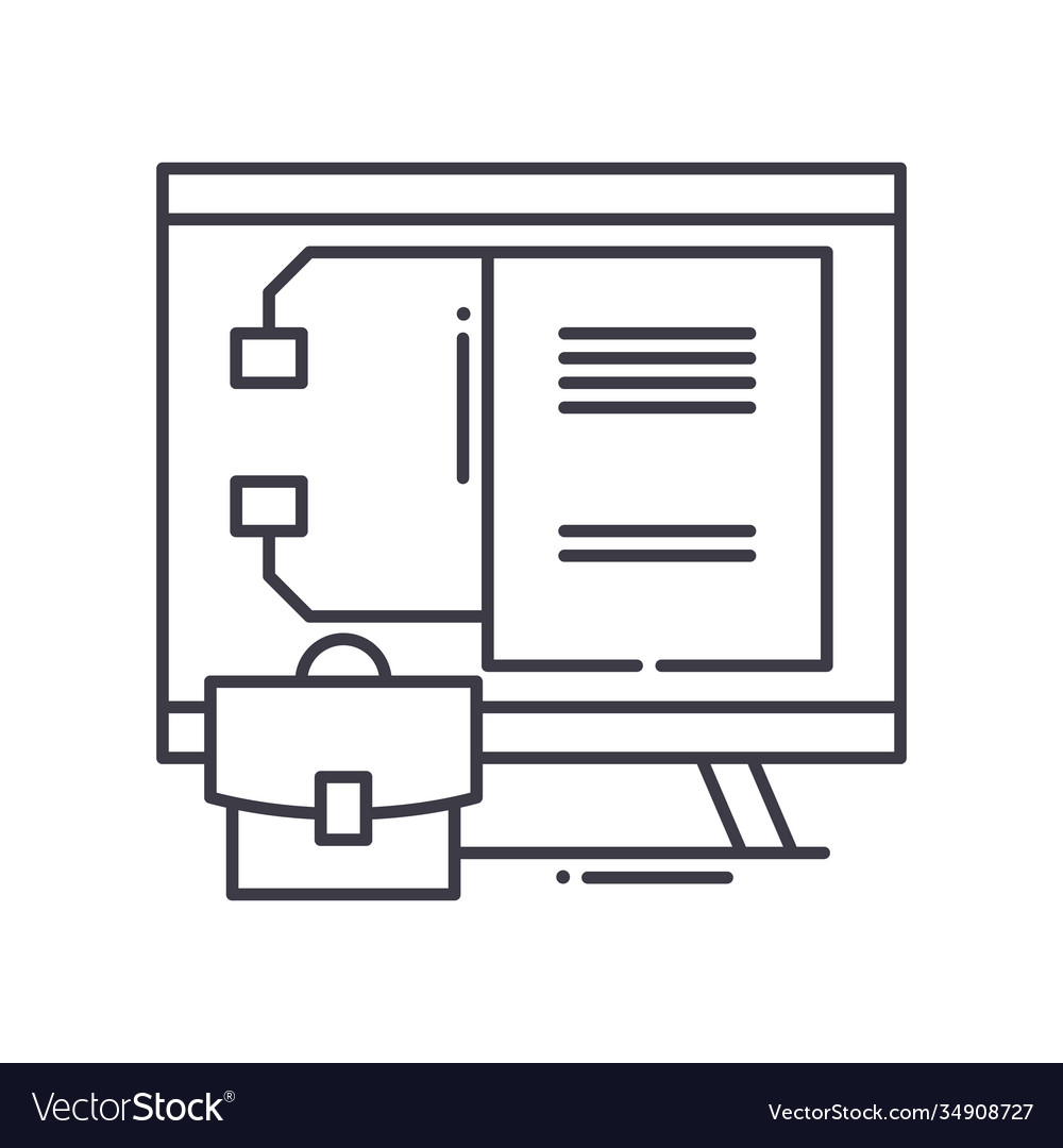 Working order concept icon linear isolated