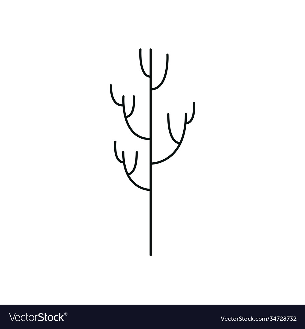 Dry tree plant nature isolated icon