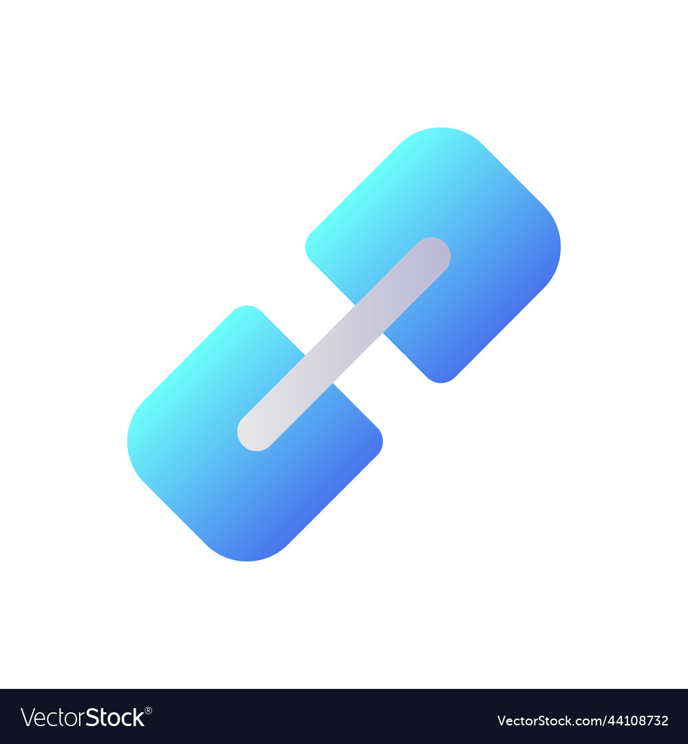 Hyperlink pixel perfect flat gradient two-color