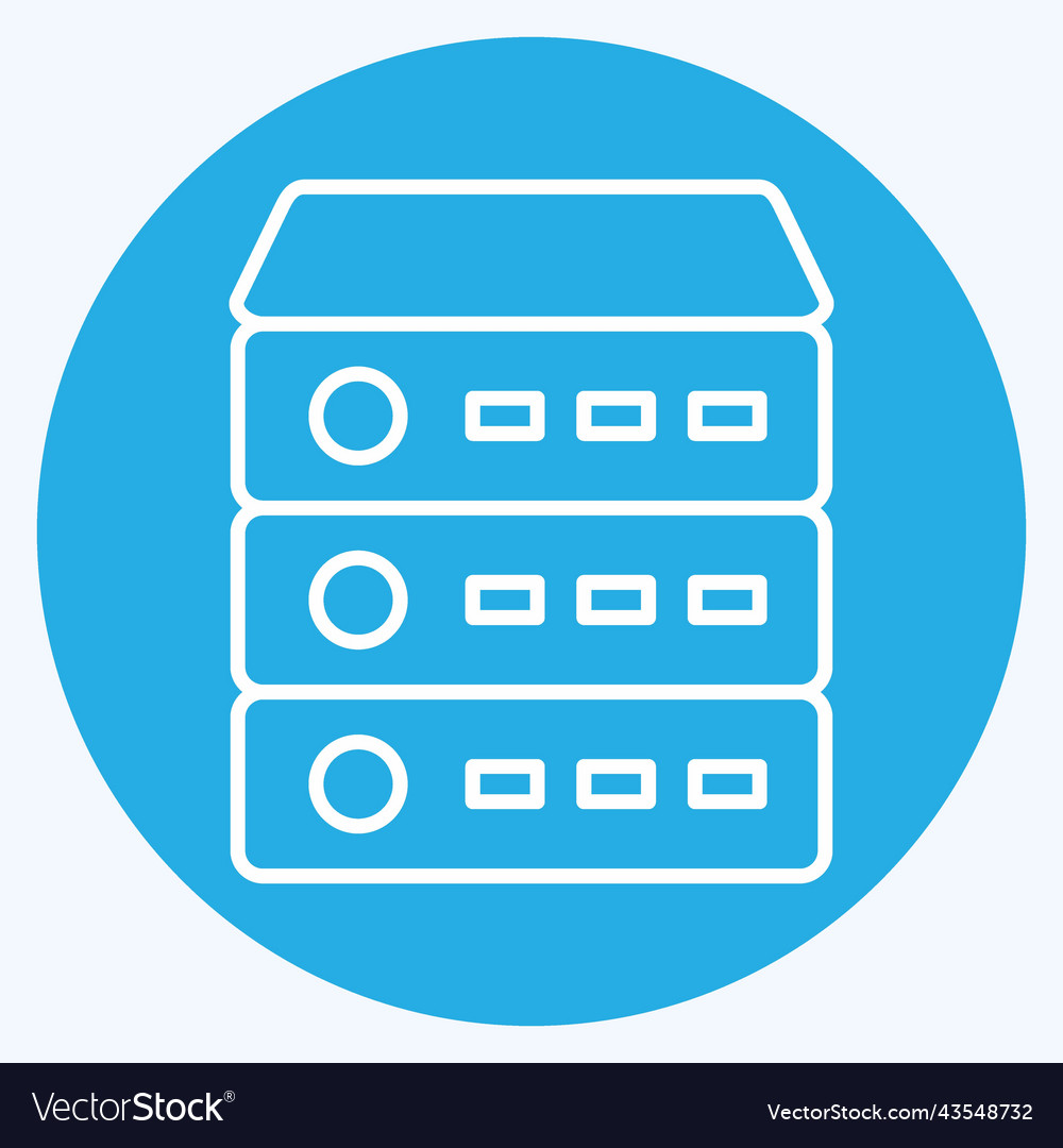 Icon server suitable for computer components Vector Image Icon server suitable for computer components
