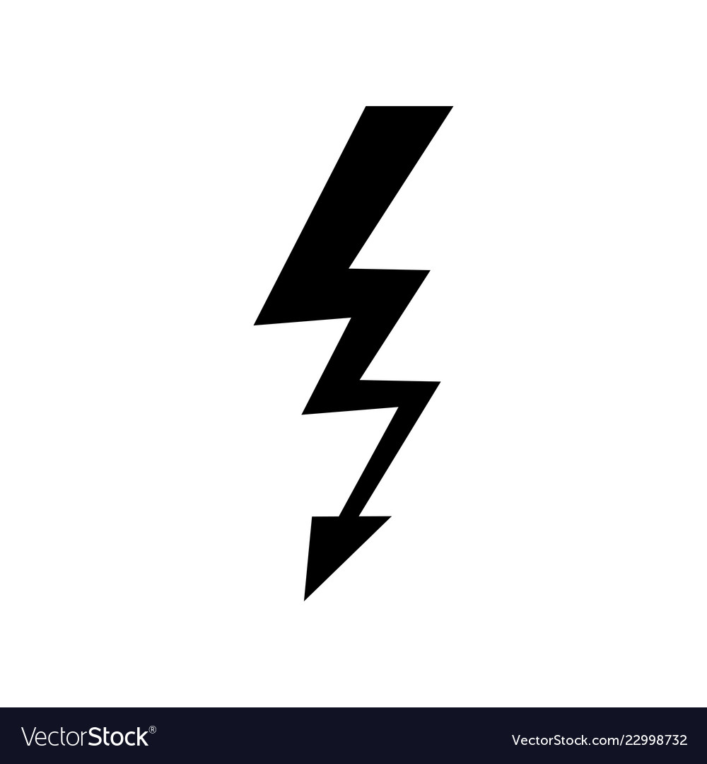 Lightning icon simple flat symbol vector image Lightning icon simple flat symbol